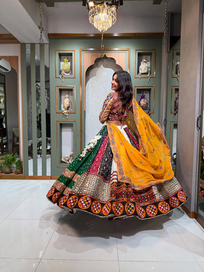 Vibrant Patchwork Navratri Lehenga Choli