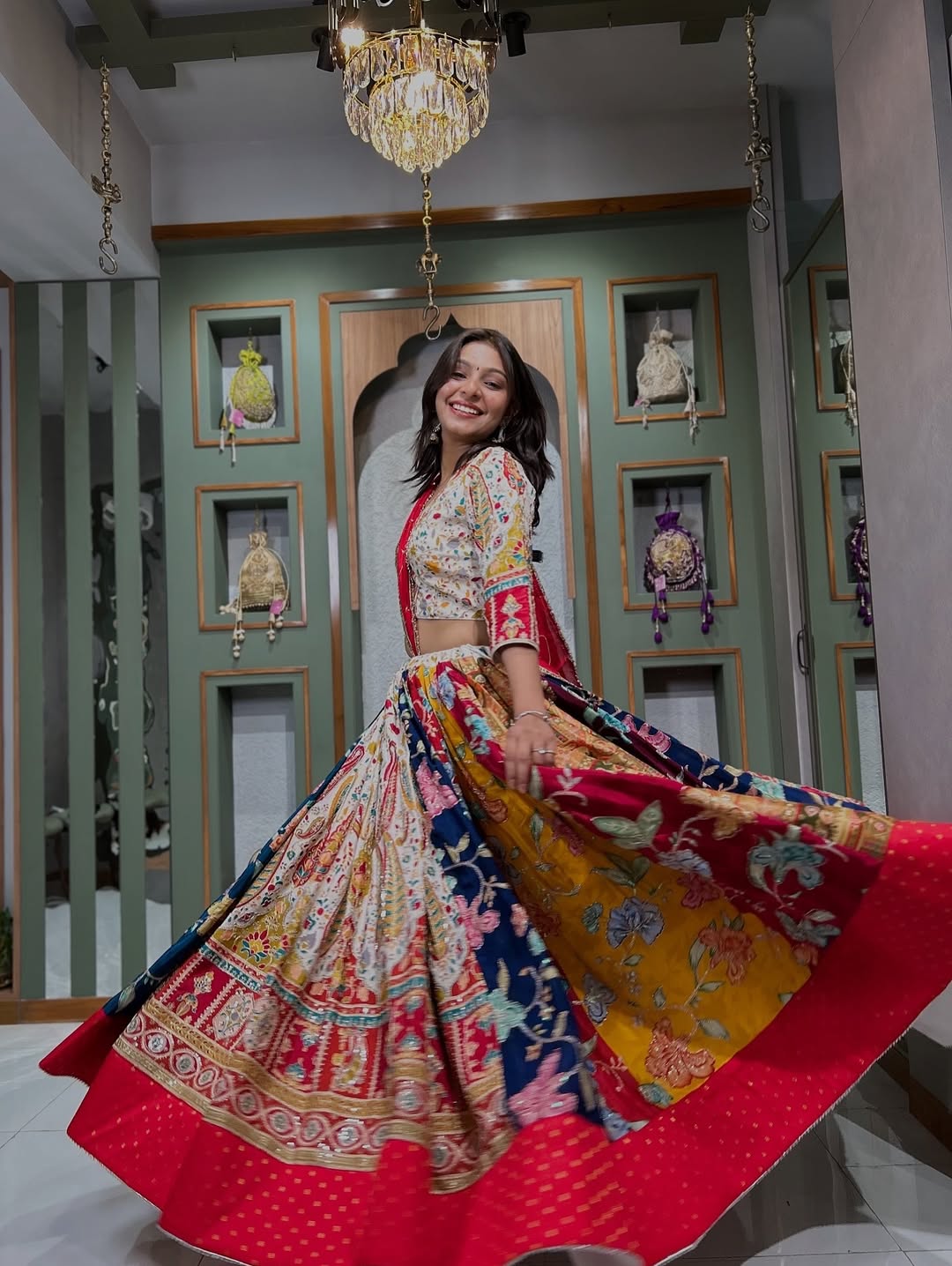 Festive Multicolor Designer Lehenga