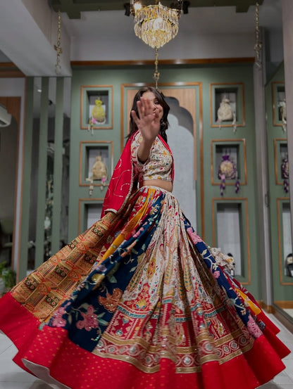 Festive Multicolor Designer Lehenga