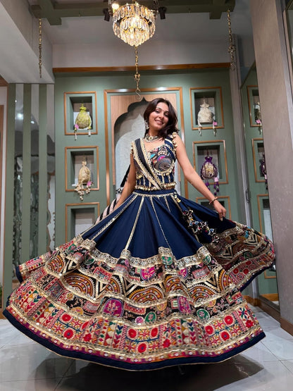 Royal Blue Heritage Lehenga