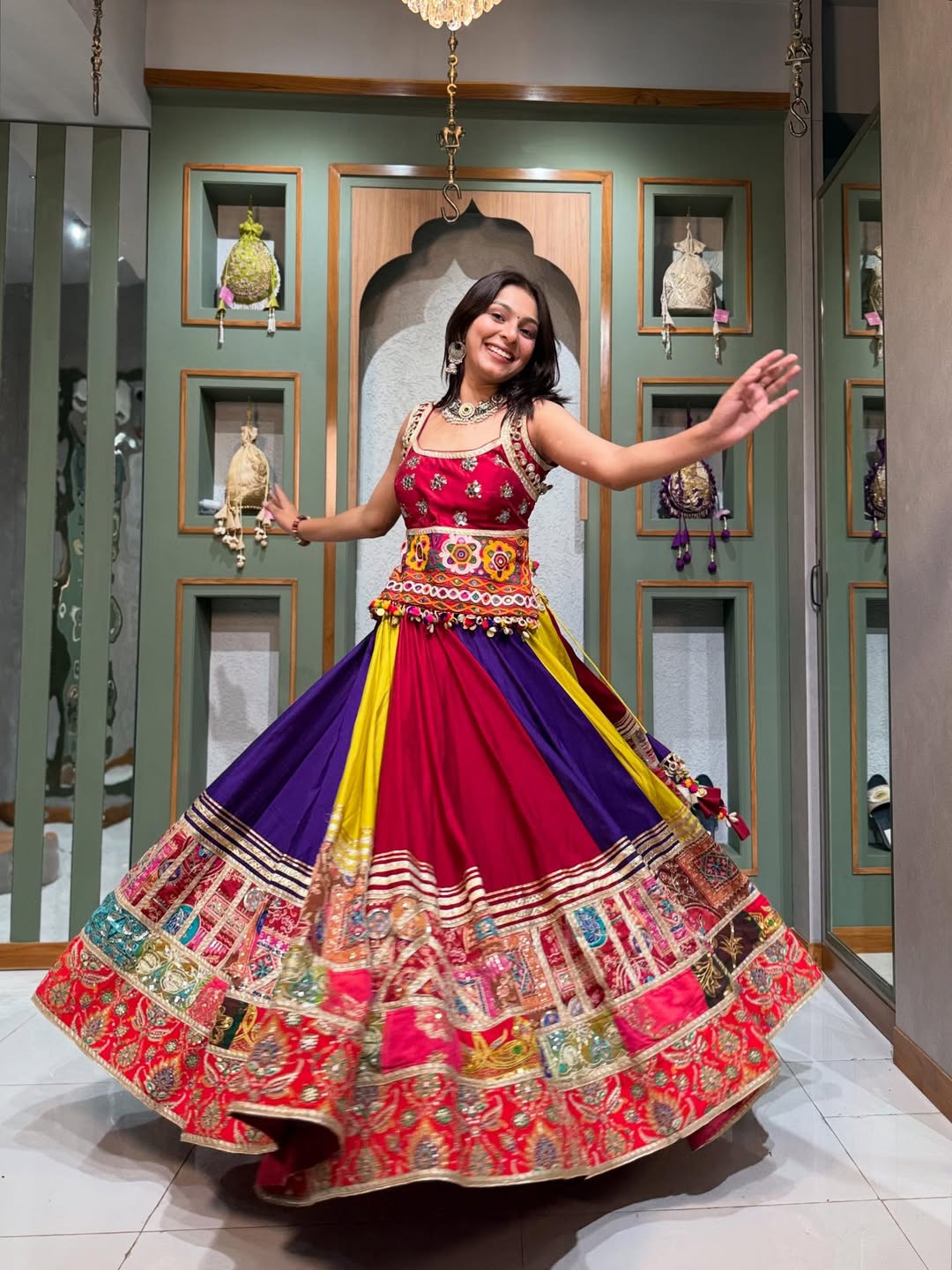 Multicolor Navratri Splendor Lehenga