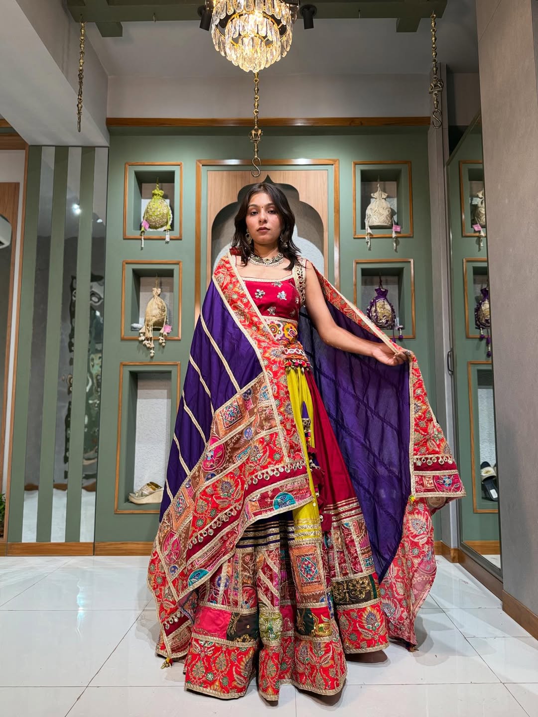 Multicolor Navratri Splendor Lehenga