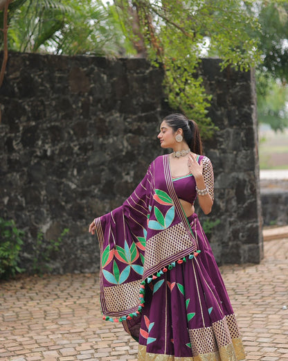 Royal Purple Twirl Lehenga