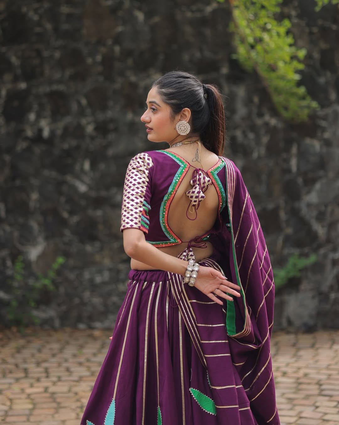 Royal Purple Twirl Lehenga