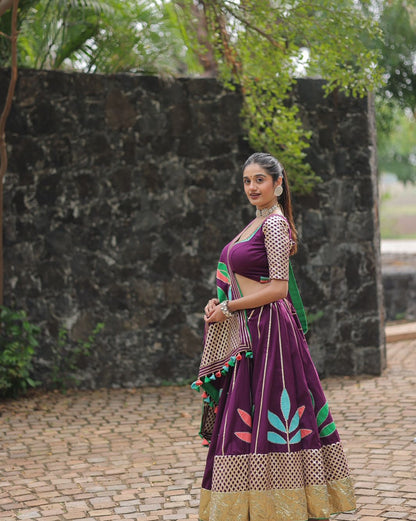 Royal Purple Twirl Lehenga