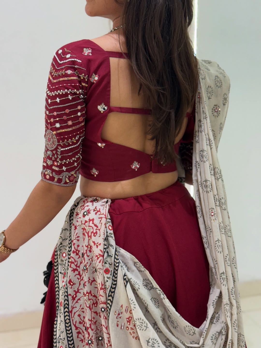 Wine Red Designer Lehenga