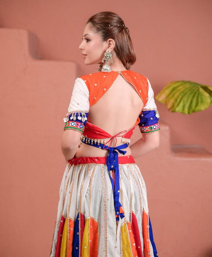 Royal Radiance Multicolor Flair Gamthi Work Lehenga Choli