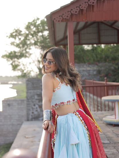 Royal Mirror Work Navratri Lehenga Set