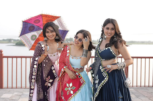 Royal Mirror Work Navratri Lehenga Set