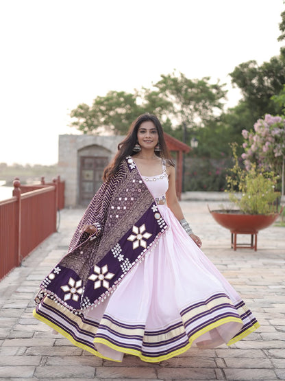 Royal Mirror Work Navratri Lehenga Set