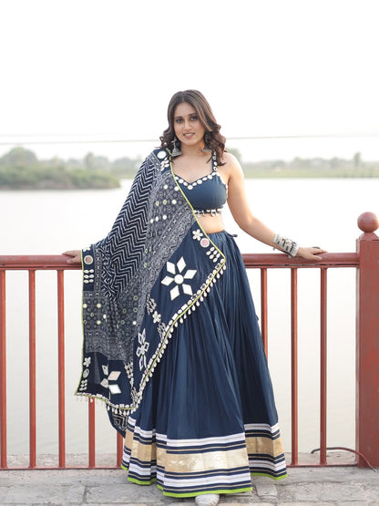 Royal Mirror Work Navratri Lehenga Set