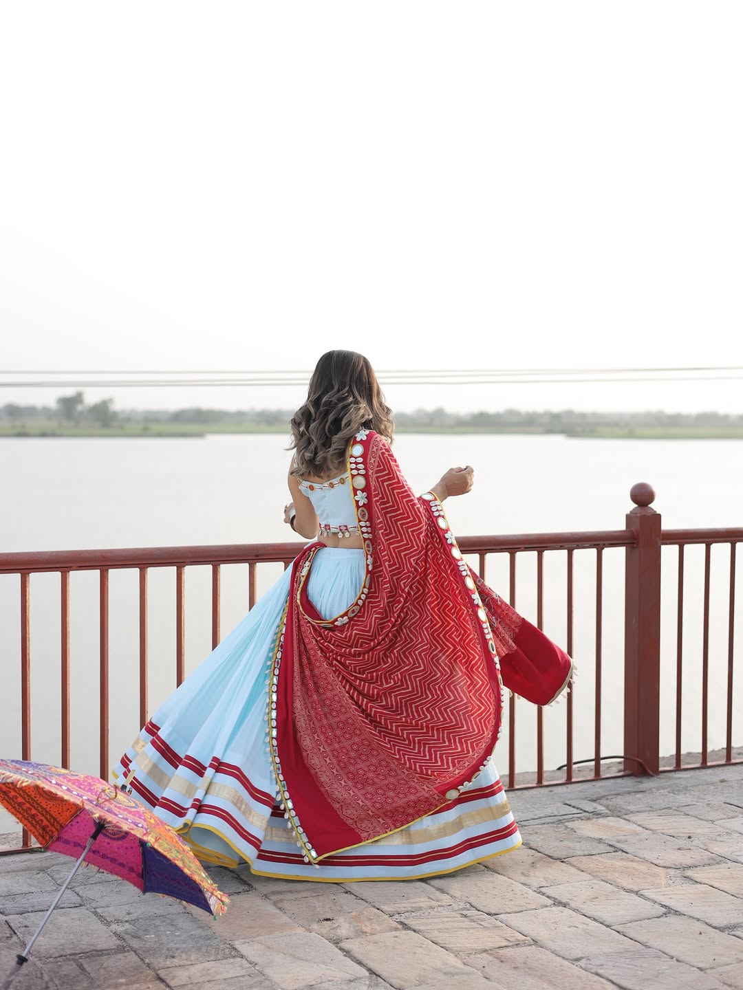 Royal Mirror Work Navratri Lehenga Set