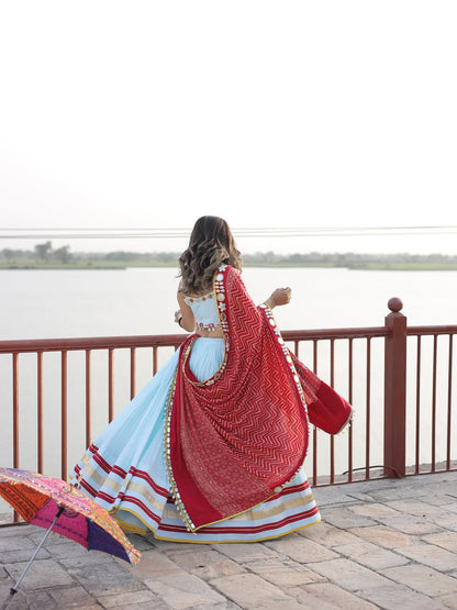 Royal Mirror Work Navratri Lehenga Set