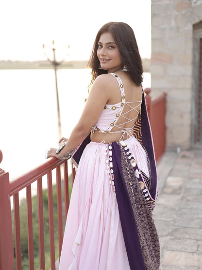Royal Mirror Work Navratri Lehenga Set