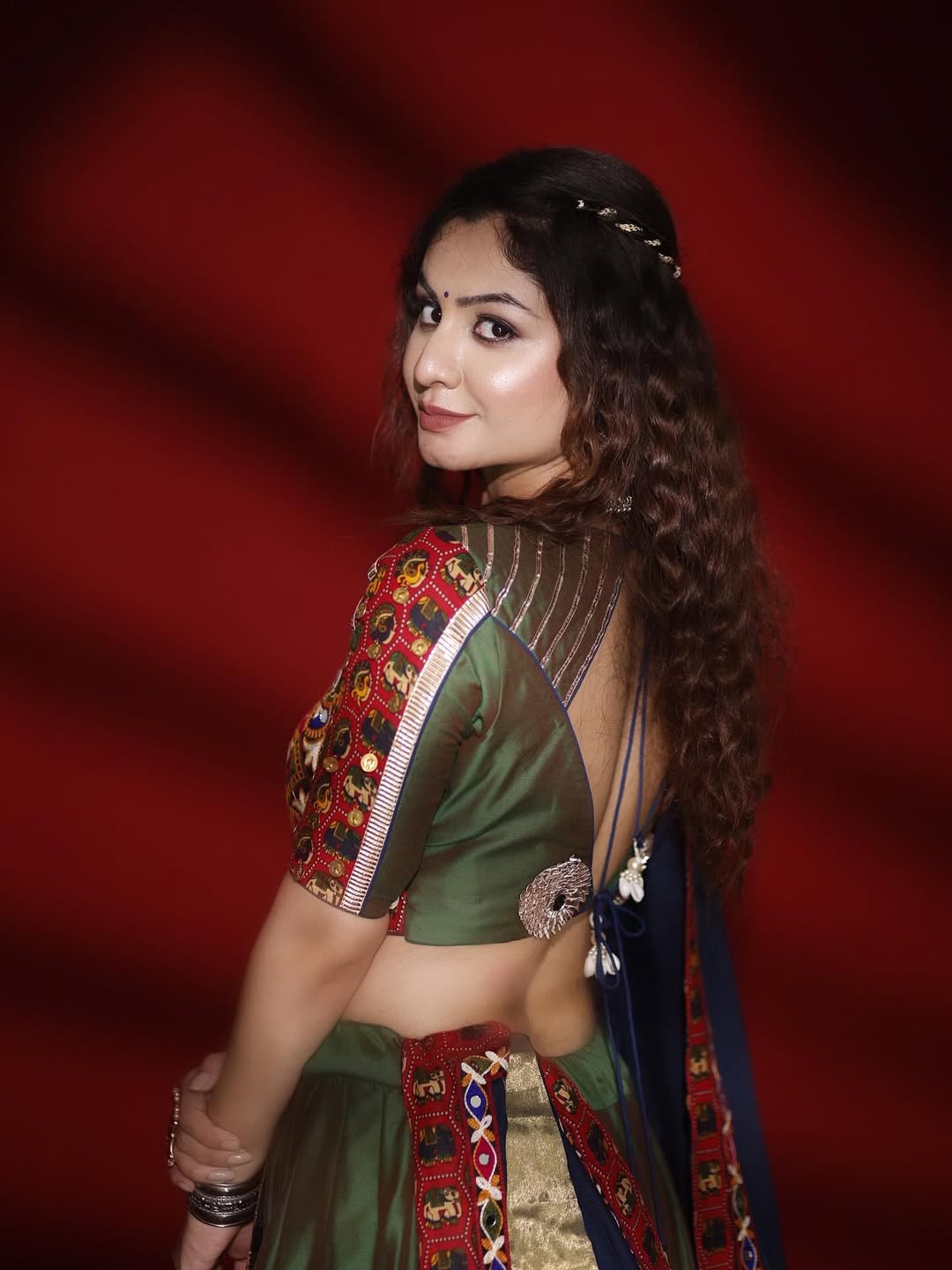 Navratree Olive Heritage A Vintage Lahenga