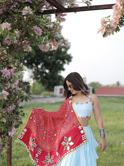 Royal Mirror Work Navratri Lehenga Set