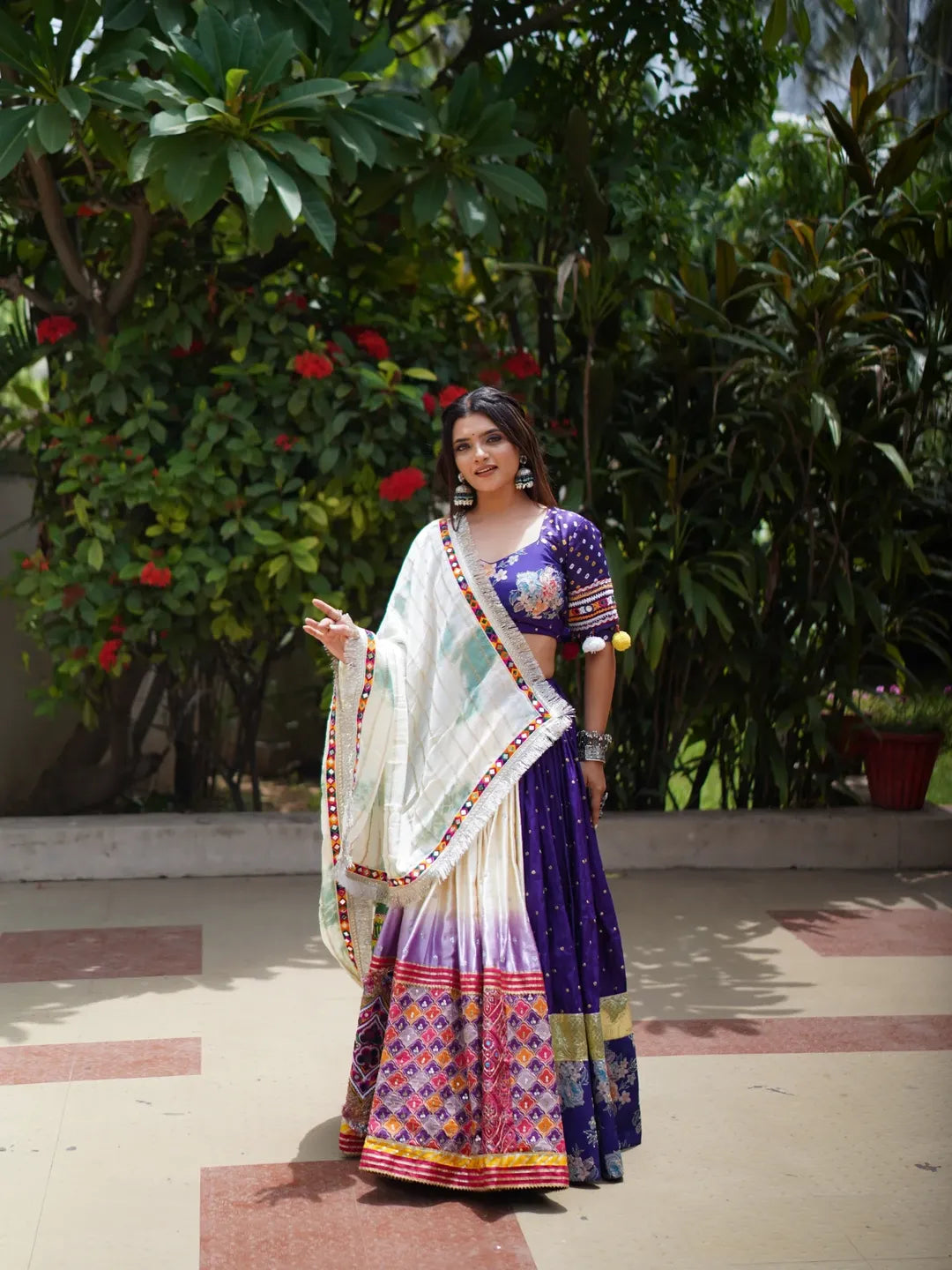 White Symphony – Multi Panel Fusion Lehenga