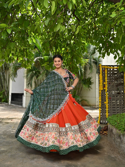 Blue Multicolor Chaniya Choli with Embroidered Dupatta