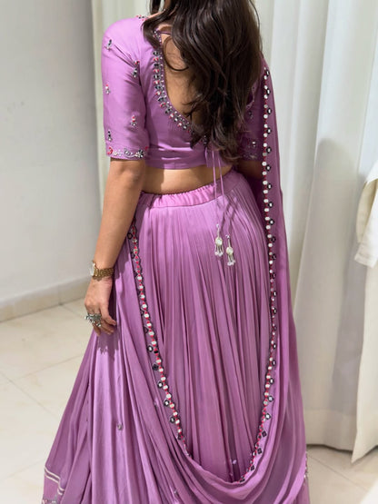 Baby Pink Embroidered Lehenga