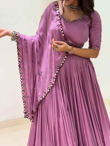 Baby Pink Embroidered Lehenga