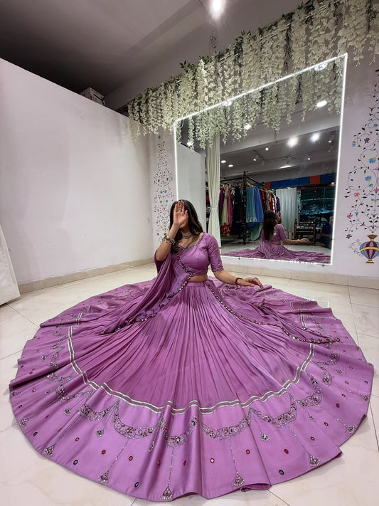 Baby Pink Embroidered Lehenga