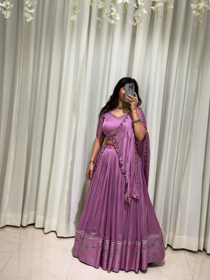 Baby Pink Embroidered Lehenga