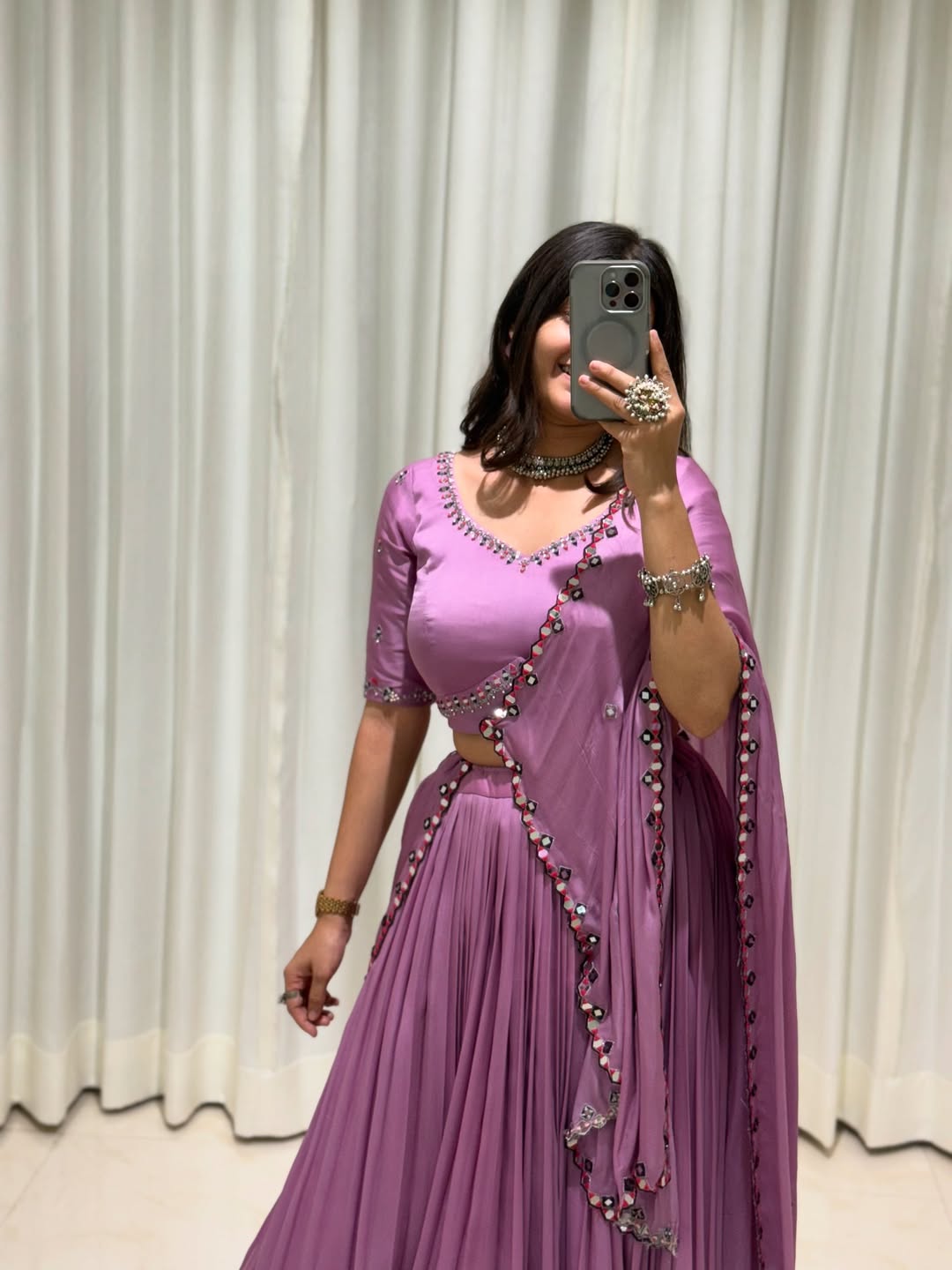 Baby Pink Embroidered Lehenga