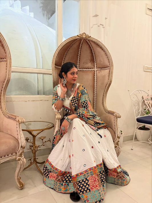 –A Blend of Royal Elegance & Modern Grace Navratri Lehanga Choli Set