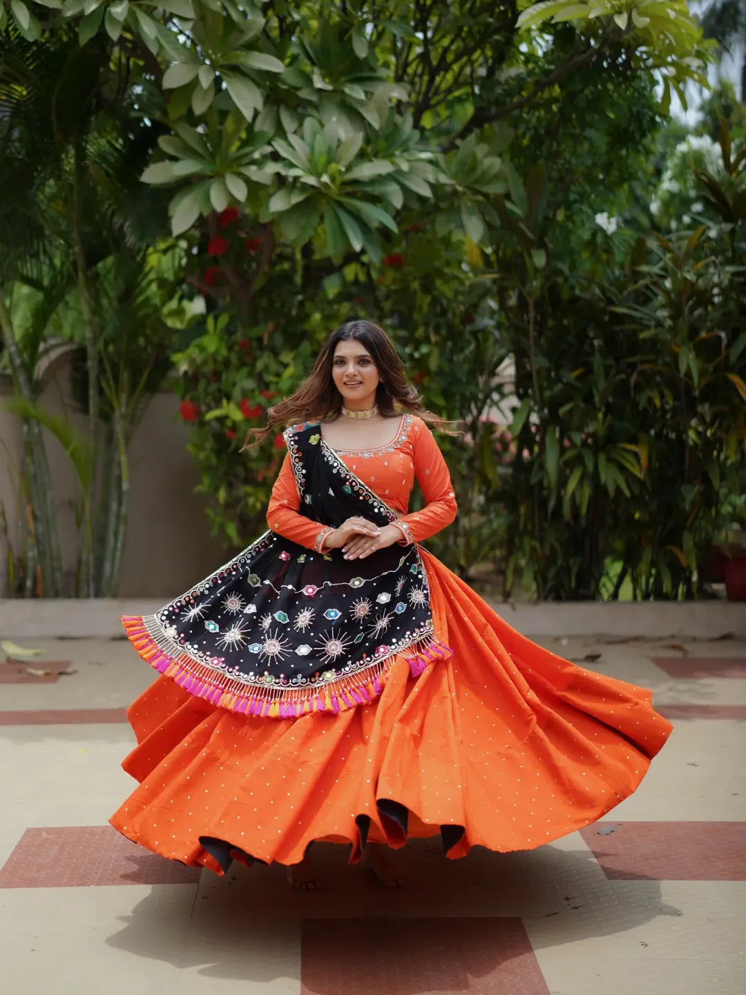 Rangtaali Fire – Bold in Orange & Black
