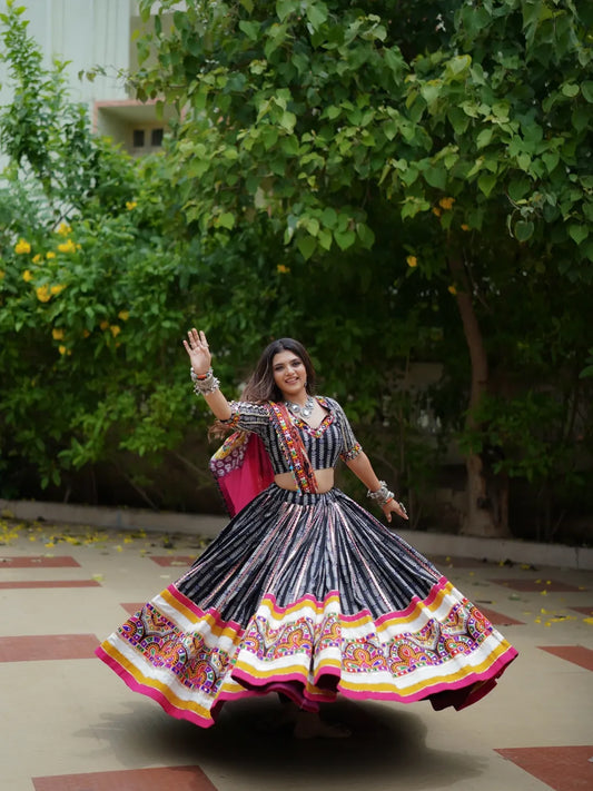 Kutch Carnival – Black Boho Lehenga
