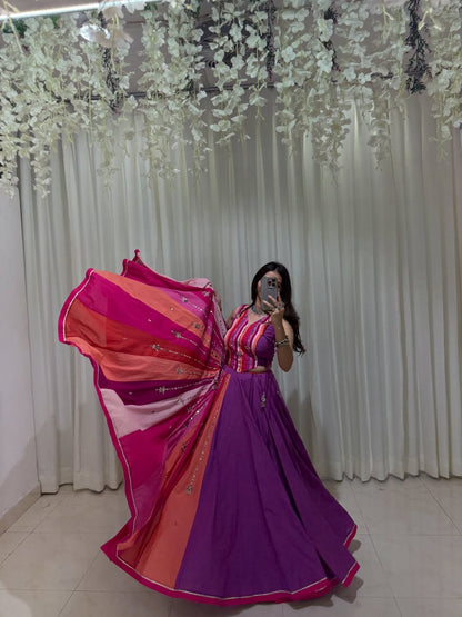 Phoolon Ki Bahaar Pink & Purple Lehenga