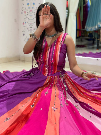 Phoolon Ki Bahaar Pink & Purple Lehenga