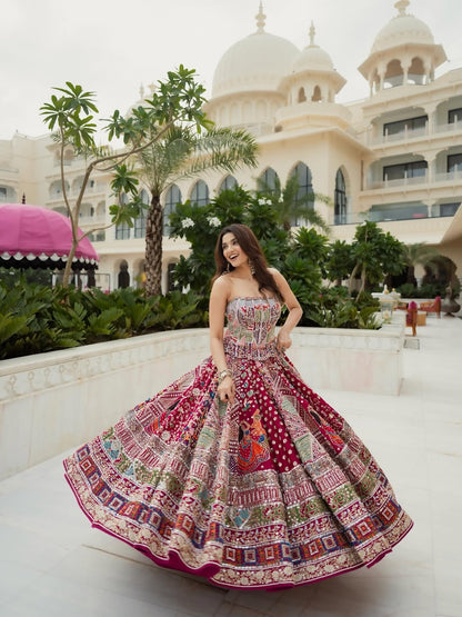 “Rang Mahal Royale Handcrafted Multicolor Lehenga "