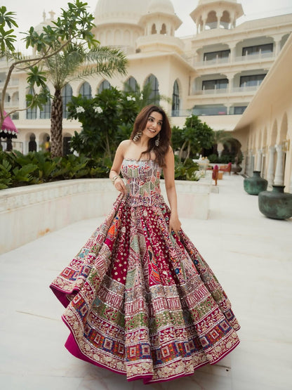 “Rang Mahal Royale Handcrafted Multicolor Lehenga "