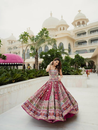 “Rang Mahal Royale Handcrafted Multicolor Lehenga "