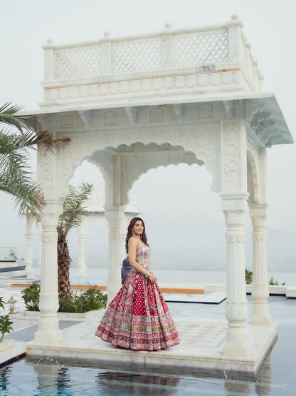“Rang Mahal Royale Handcrafted Multicolor Lehenga "