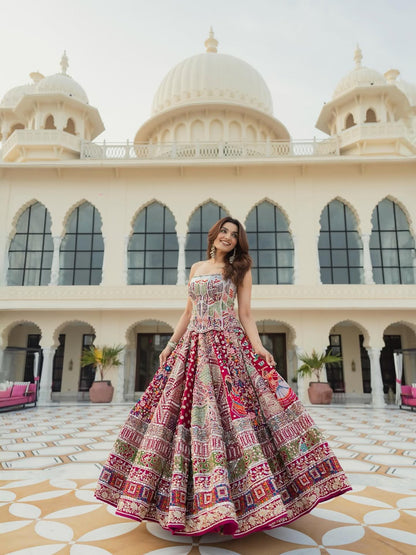 “Rang Mahal Royale Handcrafted Multicolor Lehenga "