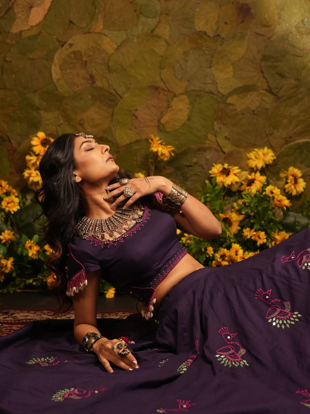 Kaavya Kala Royal Purple Navratri Lehenga Set