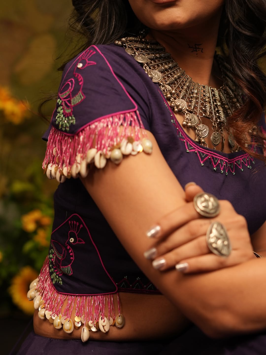Kaavya Kala Royal Purple Navratri Lehenga Set