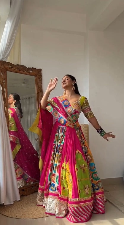 Multi-Color Pink Lehenga