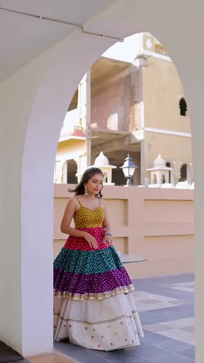 Rangilo Riwaaz Multi Color Layered Traditional Gow