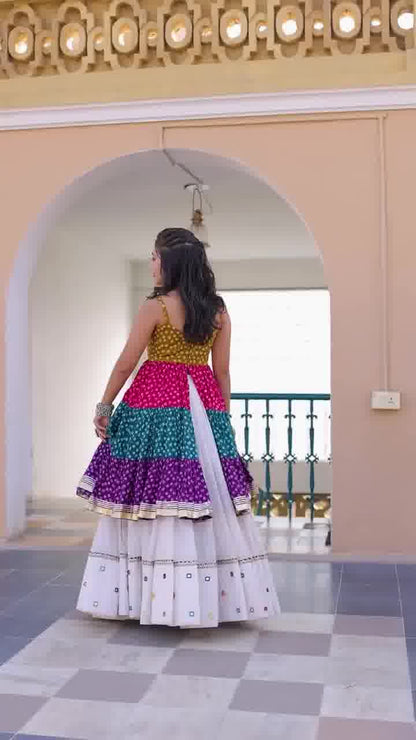 Rangilo Riwaaz Multi Color Layered Traditional Gow