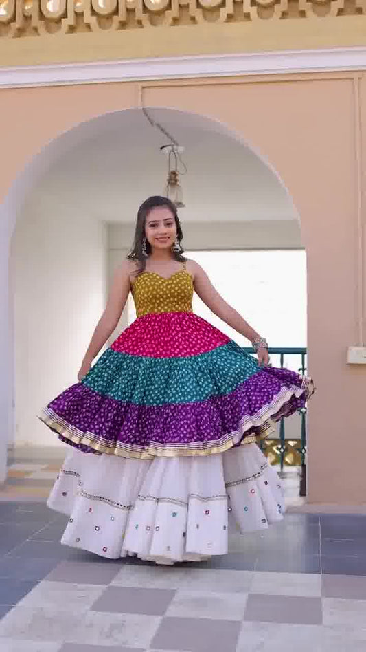 Rangilo Riwaaz Multi Color Layered Traditional Gow