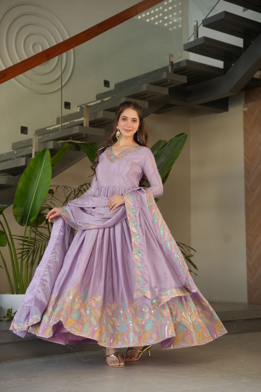 Golden Hour to Lilac Light A Tale of Two Gowns