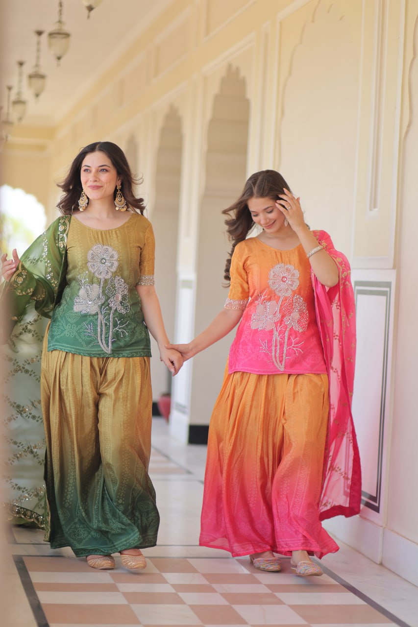 Gilded Grace A Statement of Sharara Splendor