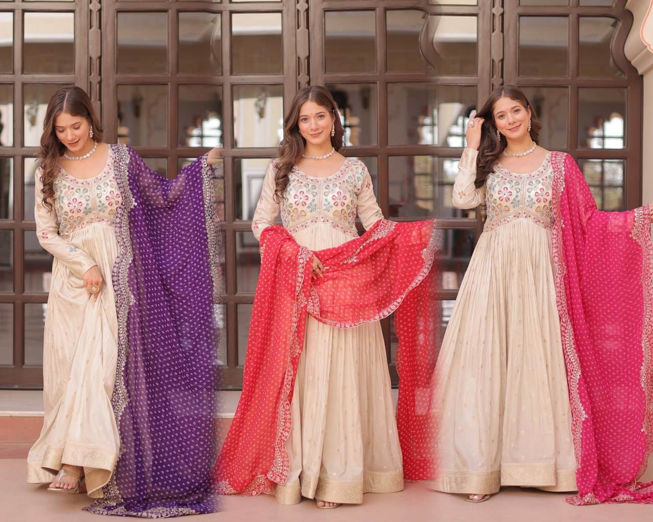 Dupatta Manjari: Regal Radiance in Layers