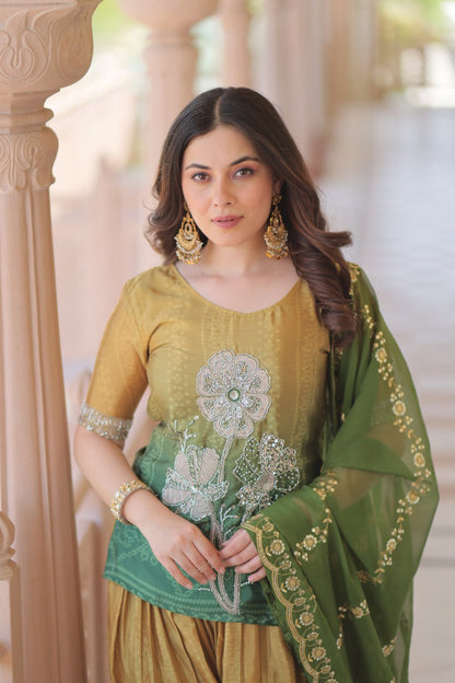 Gilded Grace A Statement of Sharara Splendor