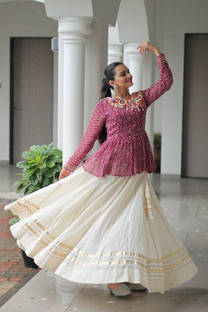 The rich Indian craftsmanship in the mirror work patch
