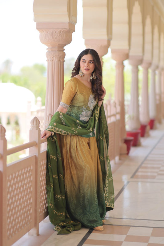 Gilded Grace A Statement of Sharara Splendor