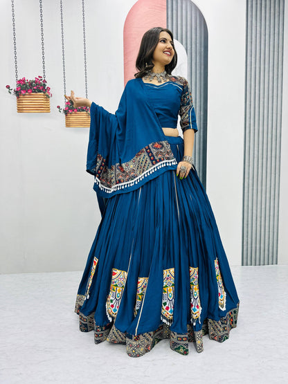 Kavya & Riddhi’s Mirror Magic: Pure Cotton Lehenga Choli